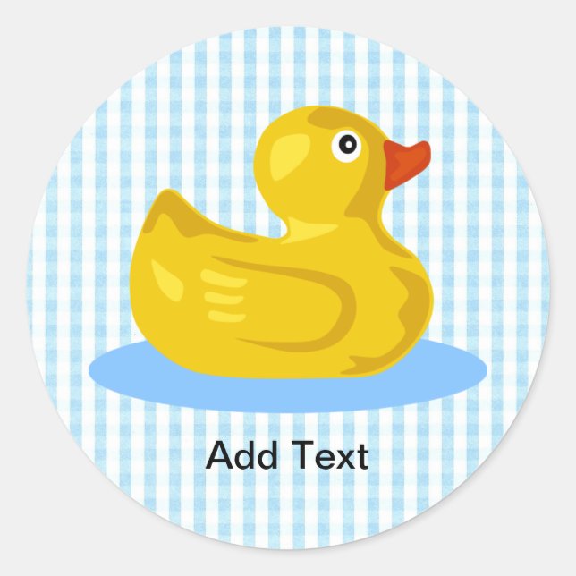 Gummi Ducky Sticker Template (Vorderseite)