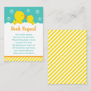Gummi Ducky Yellow und Green Book Request Begleitkarte