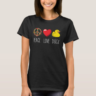 Gummi Ente Gelbe Gummikauber Liebe Frieden Gummi T-Shirt