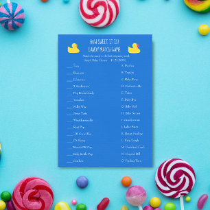 Gummi-Enten-Candy-Match-Spiel-Baby-Party Einladung