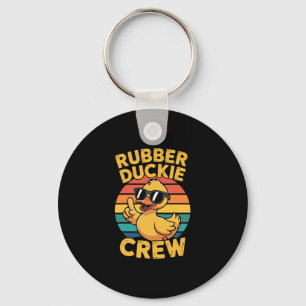 Gummi-Enten-Crew Liebt Ente Süße Ente Retro-Vintag Schlüsselanhänger