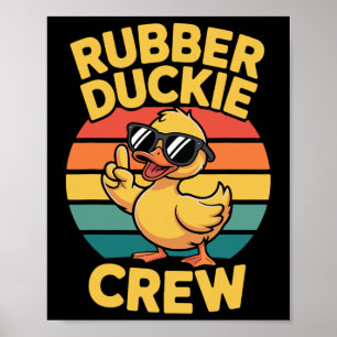 Gummi-Enten-Crew Liebt Enten Retro Vintage  Poster