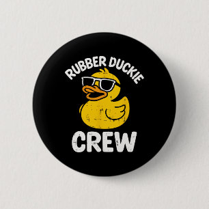 Gummi-Enten-Crew Lustige Gelbe Ente Coole Truppe M Button
