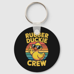 Gummi-Enten-Crew Retro-Ente Vintage-Ente Lustig Schlüsselanhänger