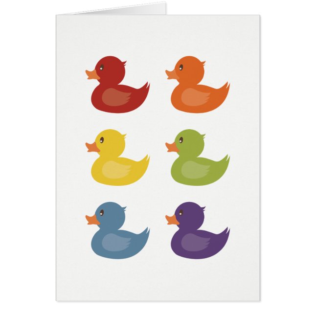 Gummi-Enten des Regenbogen-| | auf weißem (Vorne)