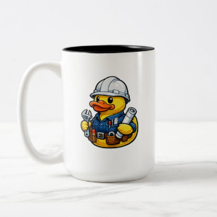 Gummi-Enten-Ingenieur Zweifarbige Tasse