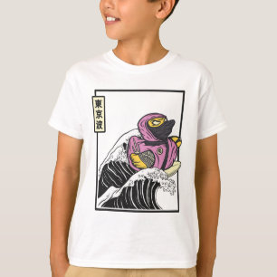 Gummi-Enten-Ninja-Surfing-Kanagawa-Welle-Kawaii-Äs T-Shirt