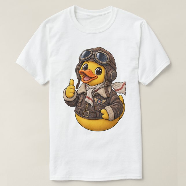 Gummi-Enten-Pilot Vintage Edition T-Shirt (Design vorne)