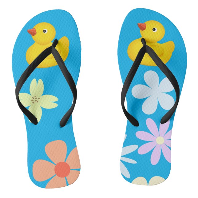 Gummi-Enten-Schlappen Flip Flops (Fußbett)