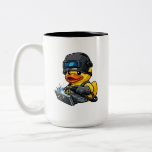 Gummi-Enten-Schweißer Zweifarbige Tasse