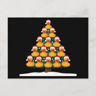 Gummi-Enten-Weihnachtsmannhut Weihnachtsbaum Xmas  Feiertagspostkarte