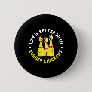 Gummi-Huhn-Spiel Lustiges Tier Spielzeug Button