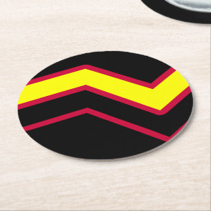 Gummi / Latex Pride Flagge Runder Pappuntersetzer