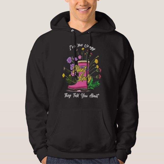 Gummi Stiefel Wildblumen Funny, ich bin die verrüc Hoodie (Vorderseite)