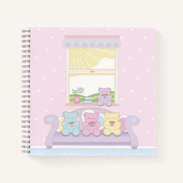 Gummi Sweet Morning Spiral Notebook Notizbuch (Vorderseite)