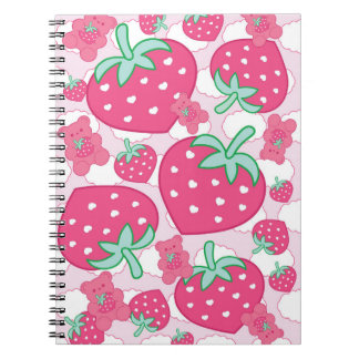 Gummi Sweet Strawberry Heart Notebook Notizblock