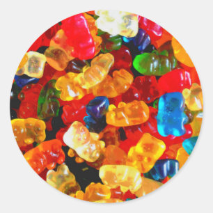 Gummiartige Bären Glore .jpg Runder Aufkleber