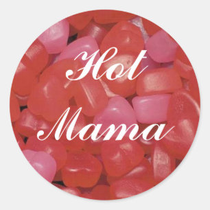 Gummiartiges Herz-heiße Mutter Sticker