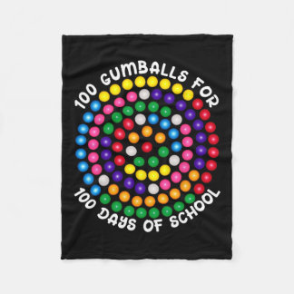 Gummibälle für 100 Schultage Fleecedecke