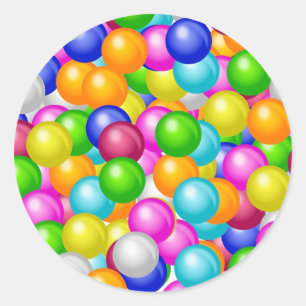 Gummibällen Runder Aufkleber