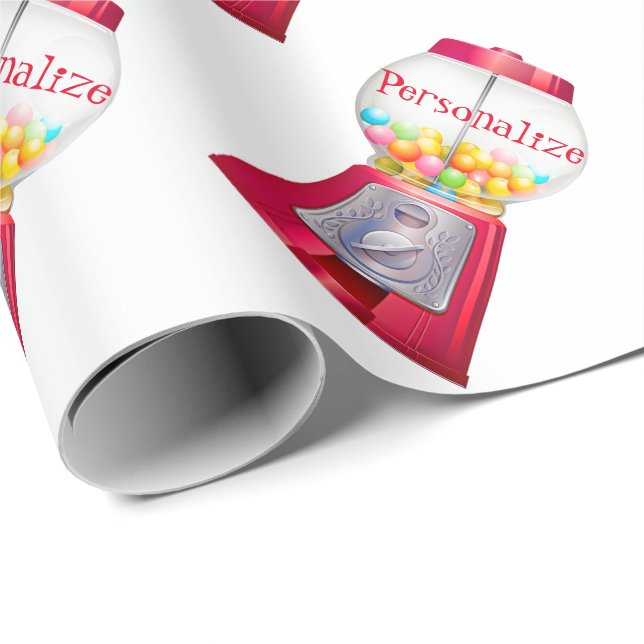 Gummiballenblase Vintag Geschenkpapier (Rolleneckpunkt)