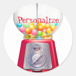 Gummiballenblase Vintag niedlich Runder Aufkleber