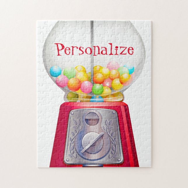 Gummiballenblase, Vintag niedliche Bonbons Puzzle (Vertikal)