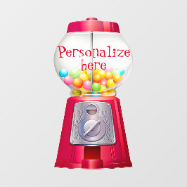 Gummiballenblase Vintages niedliches Party Fensteraufkleber