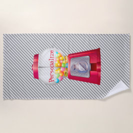 Gummiballenblasenlegum, Vintag, niedlich gestriche Strandtuch