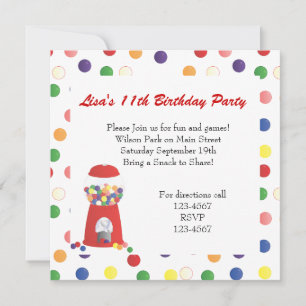 Gummiballmaschine Einladung