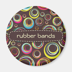 Gummibänder - braun magnet