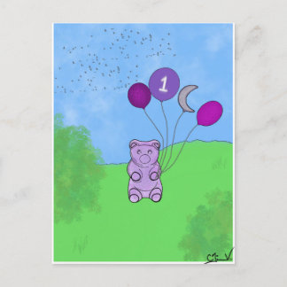 Gummibär 1. Plakat Postkarte