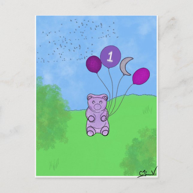 Gummibär 1. Plakat Postkarte (Vorderseite)