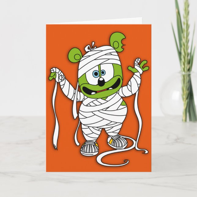 Gummibär Mummy Halloween Card Karte (Vorderseite)