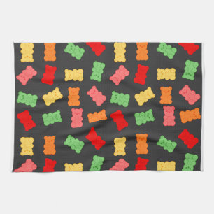 Gummibärchen-Geschenkpapier Geschirrtuch