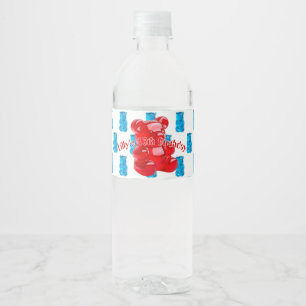 Gummibärchen wasserflaschenetikett