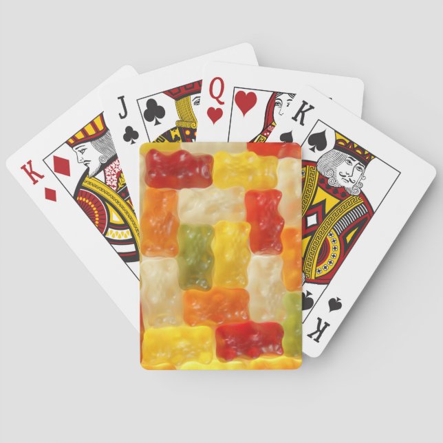 Gummibären, die Karten spielen Spielkarten (Rückseite)