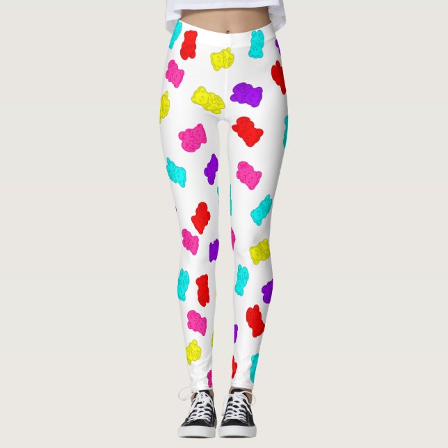 Gummibären farbige Regenbogenbonbons Leggings (Vorderseite)