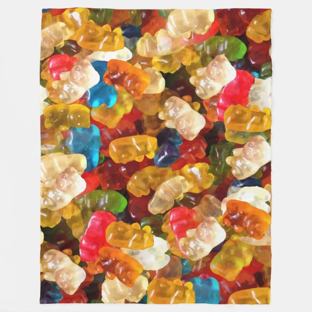 Gummibären Fleecedecke (Vorderseite)