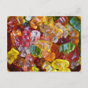 Gummibären Hintergrund Postkarte