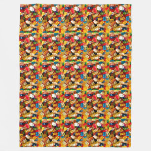 Gummibären mit Bonbons Fleecedecke