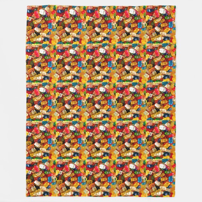 Gummibären mit Bonbons Fleecedecke (Vorderseite)