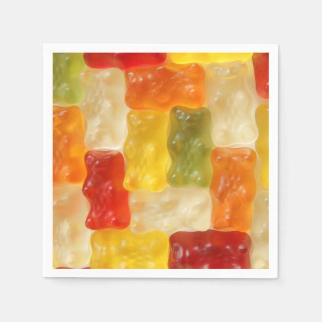 Gummibären Papierservietten (Vorderseite)