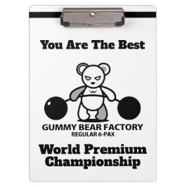 Gummibärenmeisterschaft Klemmbrett