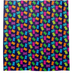 Gummibärmuster Duschvorhang