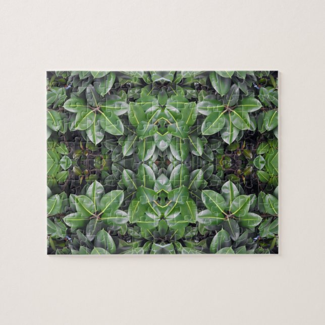 Gummibaum-Blattmuster Puzzle (Horizontal)