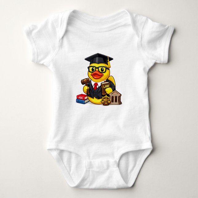 Gummiente Anwalt Baby Strampler (Vorderseite)