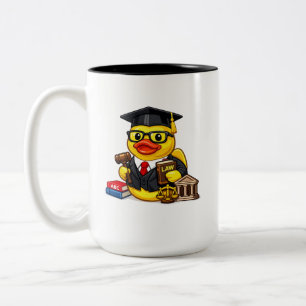 Gummiente-Anwalt Zweifarbige Tasse