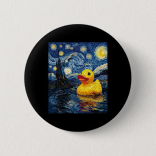 Gummiente Entenente Gummiente Ente Van Gogh Stil S Button