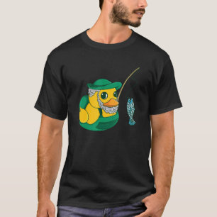 Gummiente Fischer Angeln Ente Wasser Spielzeit T-Shirt